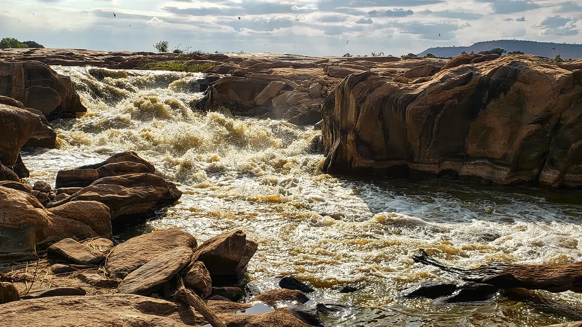 Tsavo East — Lugard Falls on the Galana River