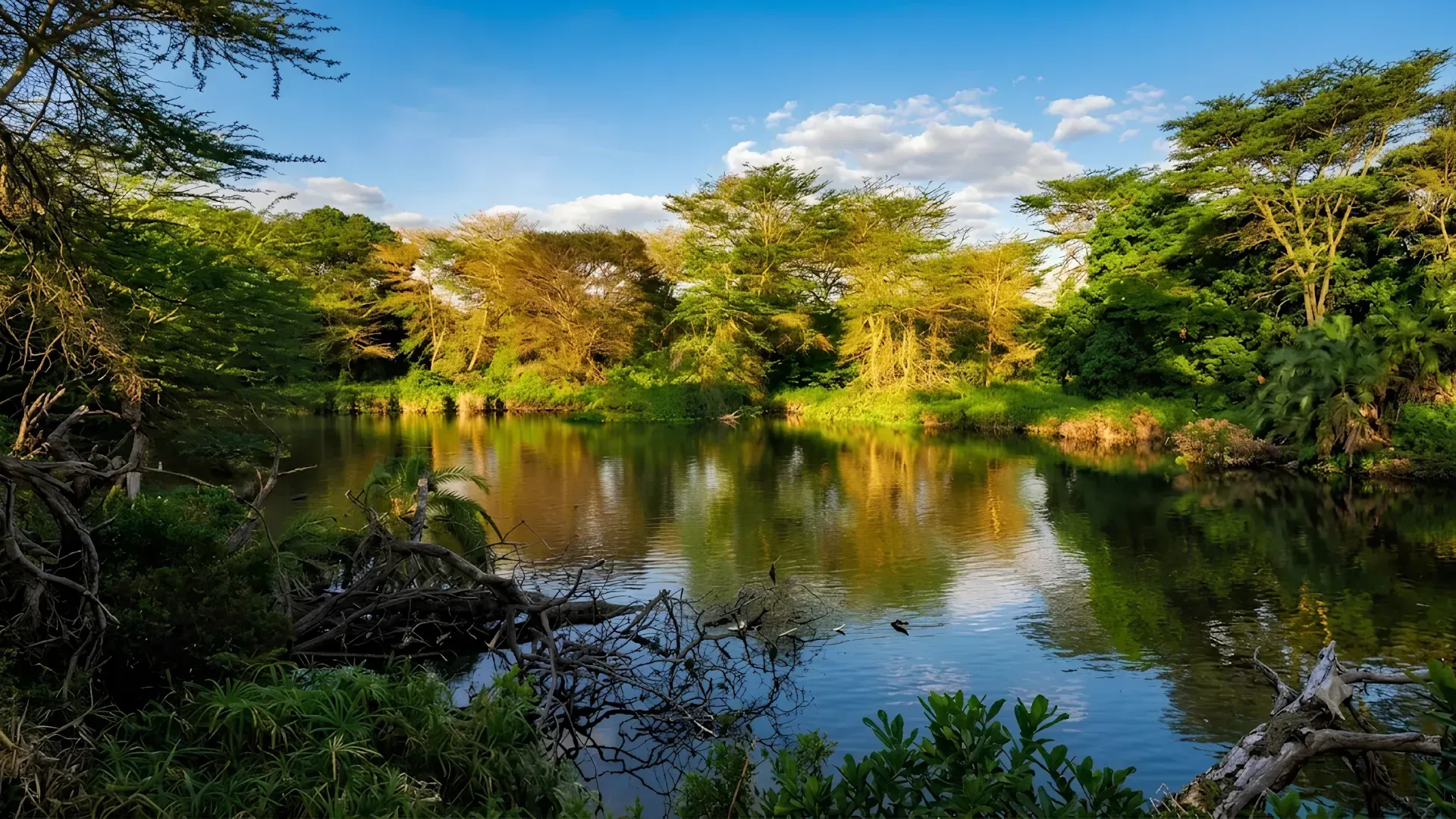 Crocodile at Mzima Springs, Tsavo West