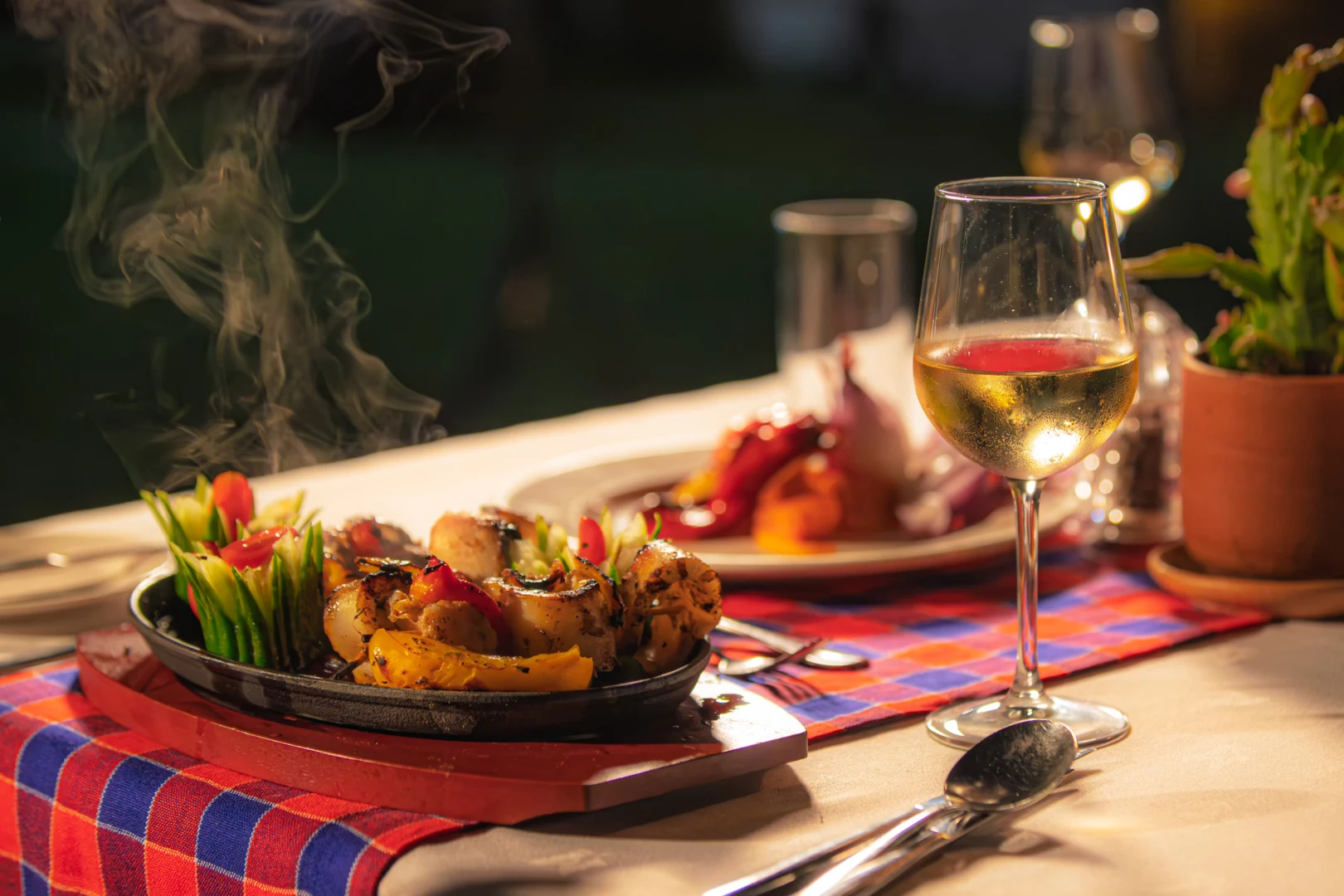 Dinner service at Lake Naivasha Sopa Lodge