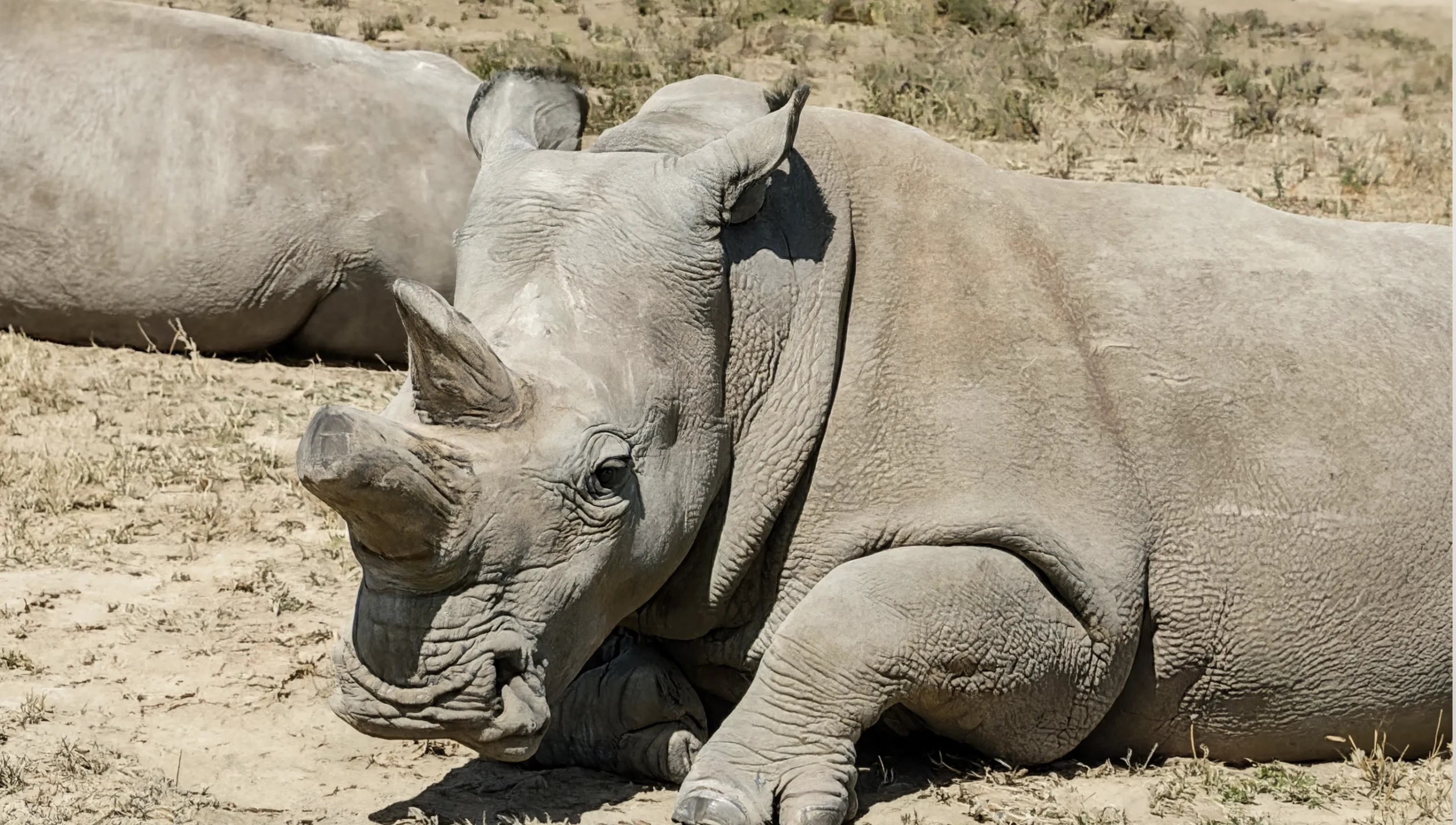 White rhinos resting together, Ol Pejeta Conservancy